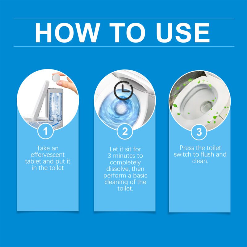 Automatic Toilet Cleaner Effervescent Tablets: Long-Lasting Deodorizing, Safe Cleaning - Image 6