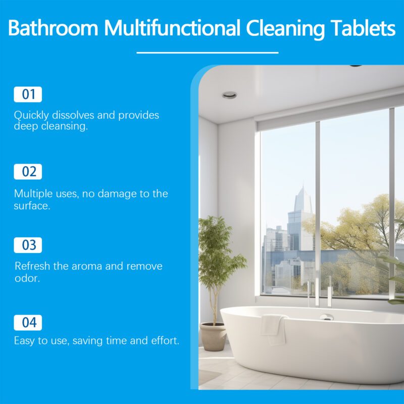 Bathroom Cleaner Effervescent Tablets: Surface-Safe, Long-Lasting, Multi-Purpose - Image 3