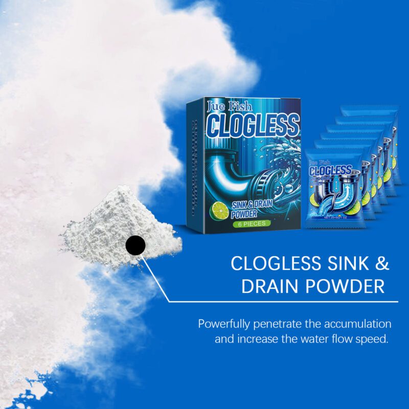 Bathroom Pipe Unblocking Powder - Quick-Dissolving, Safe Drain Cleaner for Household Clogs - Image 3