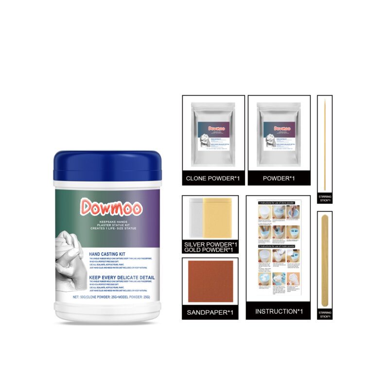 DIY Hand Model Powder Set: Household Craft Kit for Lifelike 3D Keepsakes