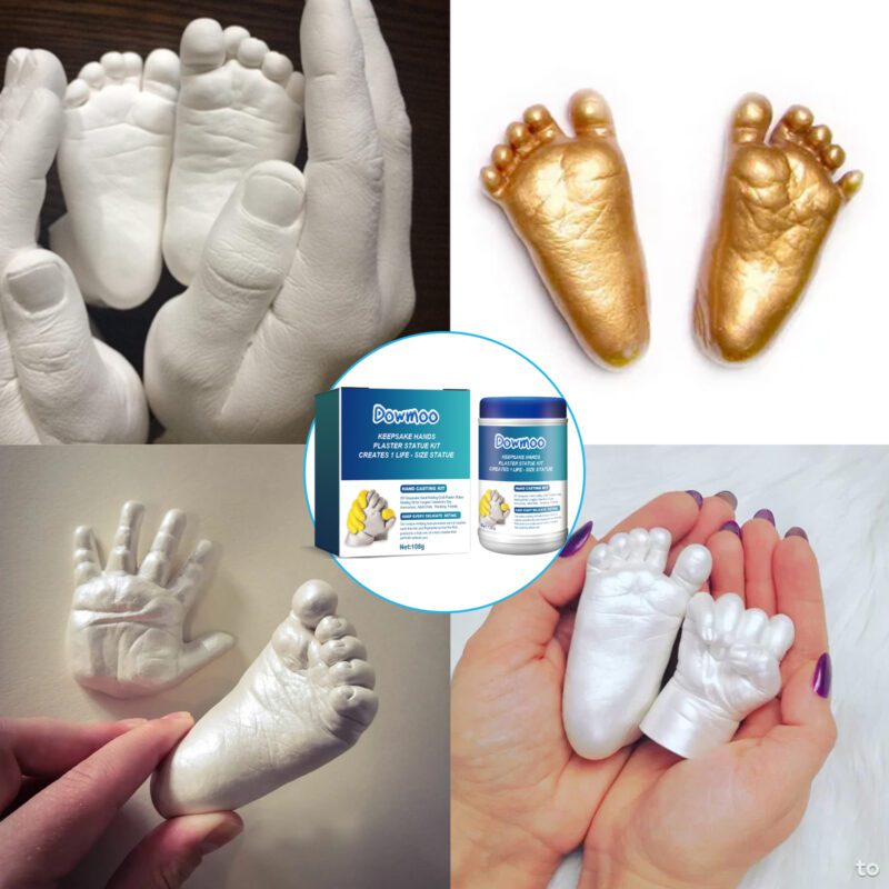 Dowmoon DIY Plaster Mold Kit: Household Craft, Long-Lasting Baby Souvenir, Safe Surfaces - Image 4