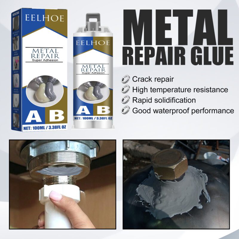 EELHOE 50ml Metal AB Casting Adhesive: Household Crack & Leak Repair, Quick-Dry, High-Temp Resistant - Image 3