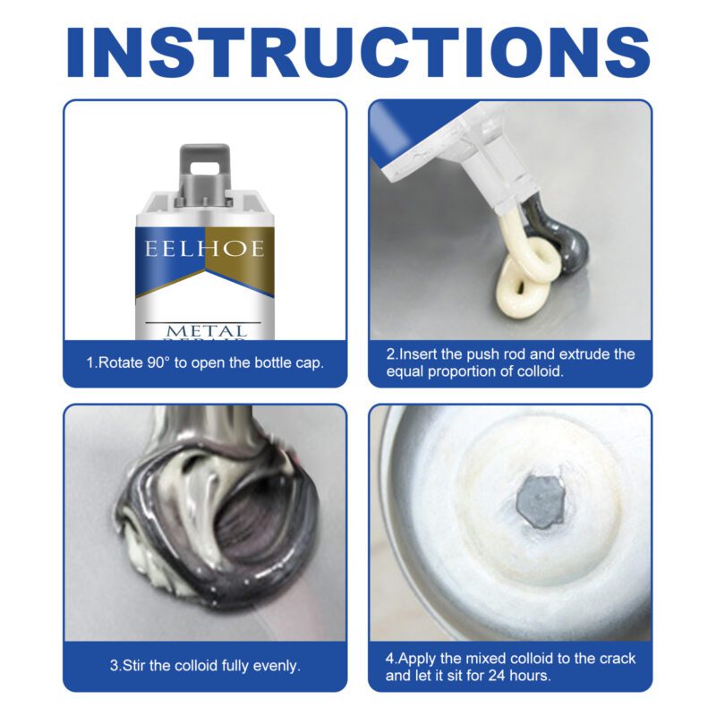 EELHOE 50ml Metal AB Casting Adhesive: Household Crack & Leak Repair, Quick-Dry, High-Temp Resistant - Image 5