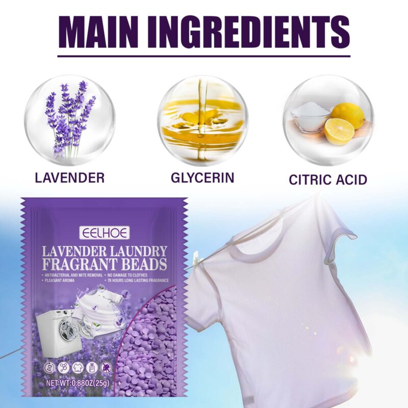 EELHOE Lavender Laundry Beads: Anti-Mite, Fragrance, Softener | Household Clothing Care - Image 5