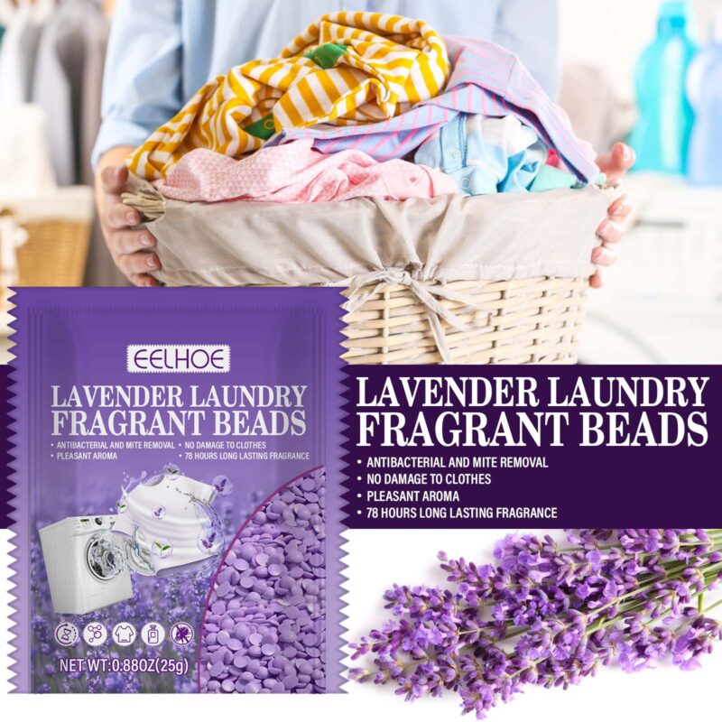 EELHOE Lavender Laundry Beads: Anti-Mite, Fragrance, Softener | Household Clothing Care
