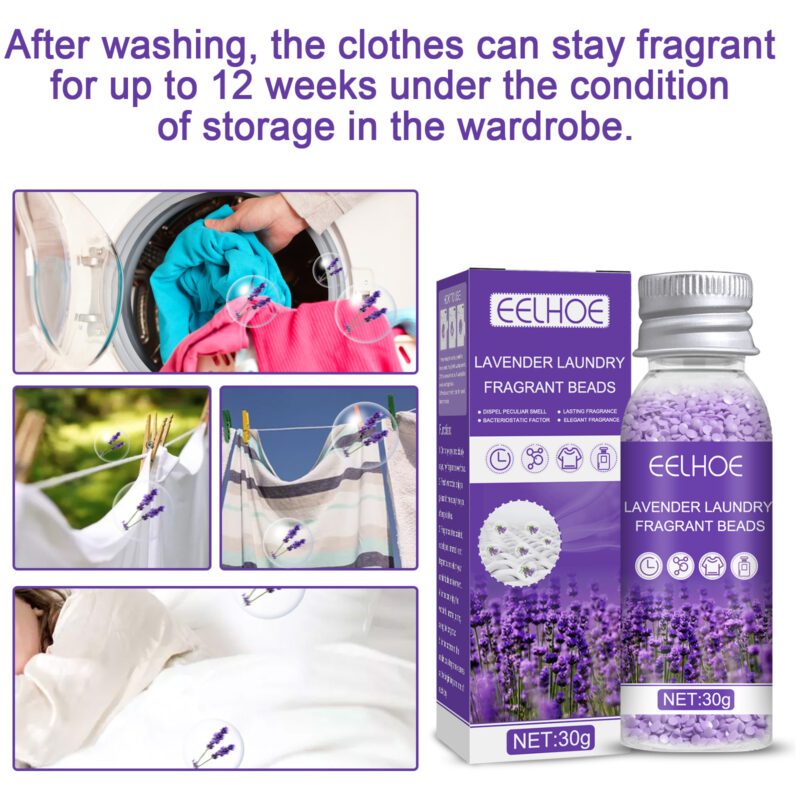 EELHOE Lavender Laundry Fragrance Beads: Long-Lasting, Safe Multi-Purpose Household Scent - Image 4