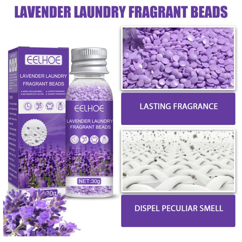 EELHOE Lavender Laundry Fragrance Beads: Long-Lasting, Safe Multi-Purpose Household Scent