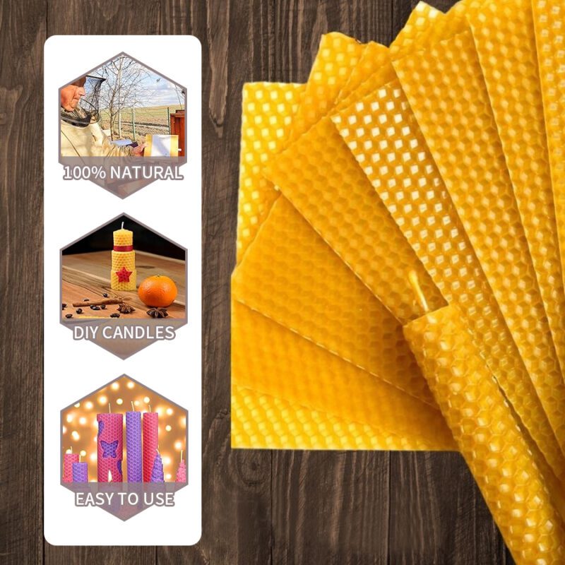 Handmade Beeswax Tablets: Multi-Purpose Household Wax for Furniture, Candles – Long-Lasting, Safe - Image 3