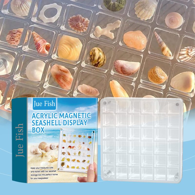 Household Decor Shell Display Box: Multi-Purpose Acrylic Magnetic Storage with Clear View - Image 2