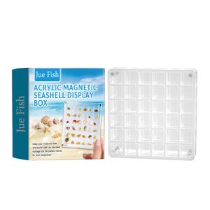 Household Decor Shell Display Box: Multi-Purpose Acrylic Magnetic Storage with Clear View