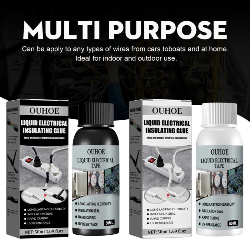Household Electrical Adhesive: High-Temp, Long-Lasting Wire Repair Sealant (30ml White) - Image 2