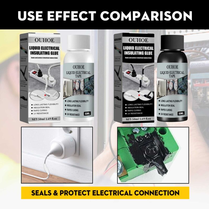 Household Electrical Insulating Adhesive: Long-Lasting, Surface-Safe Wire Repair Glue (50ml Black) - Image 4