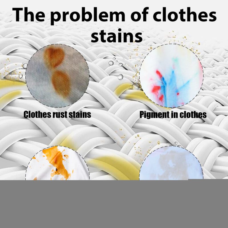 Household Fabric Stain Remover: Multi-Purpose Rust, Yellow Edge Cleaner, Color Safe - Image 4