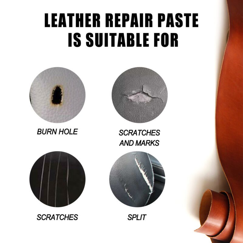 Household Leather Repair Cream: Multi-Purpose Scratch & Hole Filler, Surface-Safe - Image 4