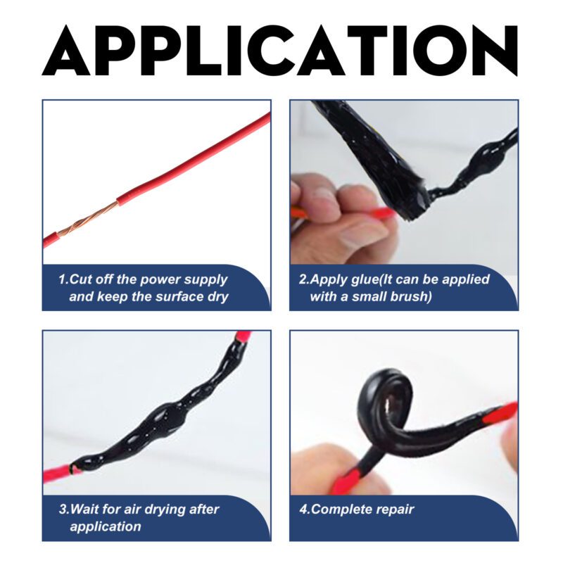 Household Liquid Insulating Tape: Multi-Purpose, Surface-Safe Circuit Sealant (50ml Black) - Image 5