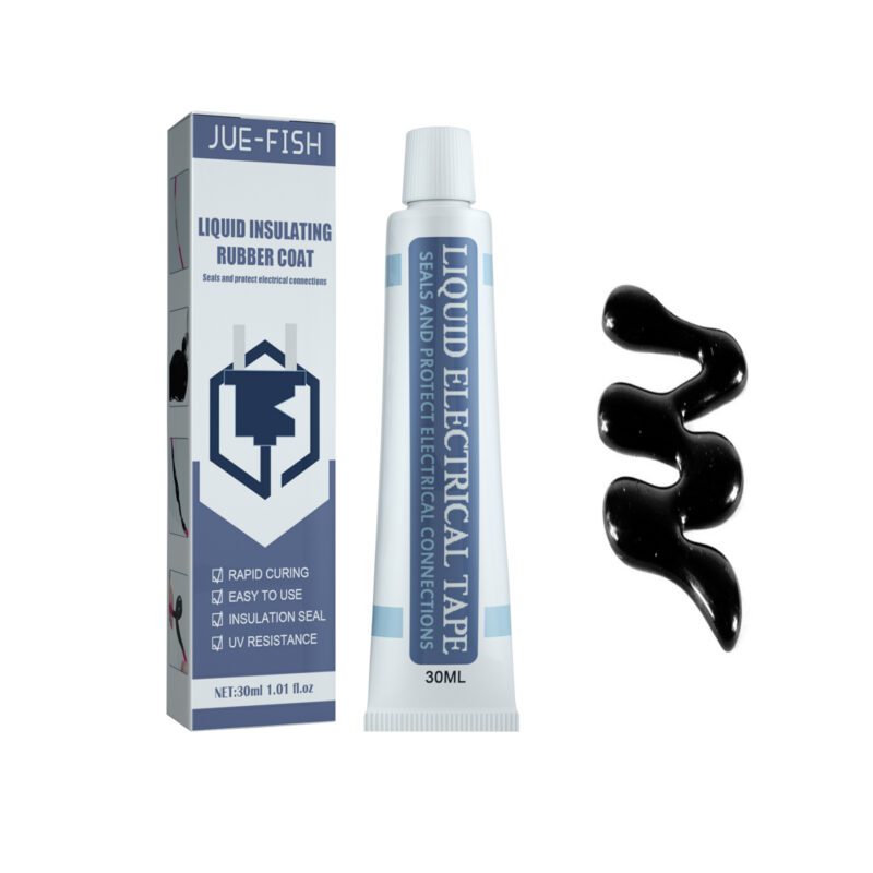 Household Liquid Insulating Tape: Multi-Purpose, Waterproof, High-Temp Resistant (30ml Black)