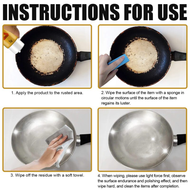 Household Metal Polish Cream: Multi-Purpose Rust Remover, Safe Surface Care - Image 5