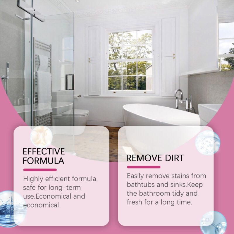 Household Multi-Purpose Descaling Cleaner – Kitchen Bathroom Tile/Glass, Safe Long-Lasting - Image 2