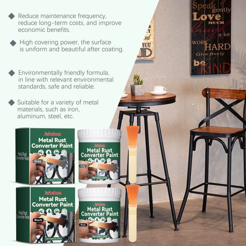 Household Rust Conversion Paint: Long-Lasting, Surface-Safe Metal Coating for Furniture & Railings - Image 4