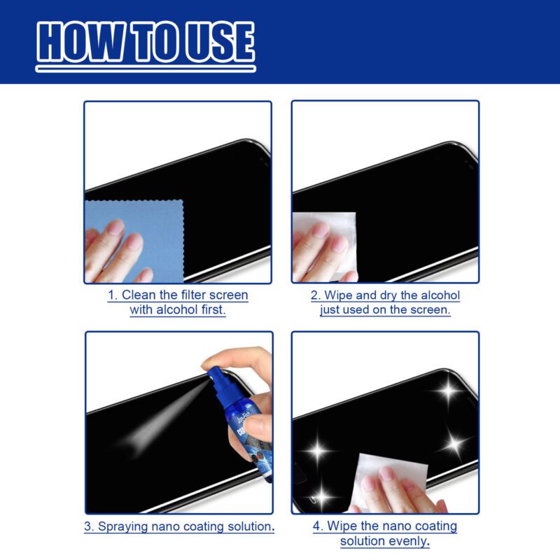 Household Screen Cleaner: Anti-Scratch, Long-Lasting Glass Hydrophobic Coating Solution - Image 5