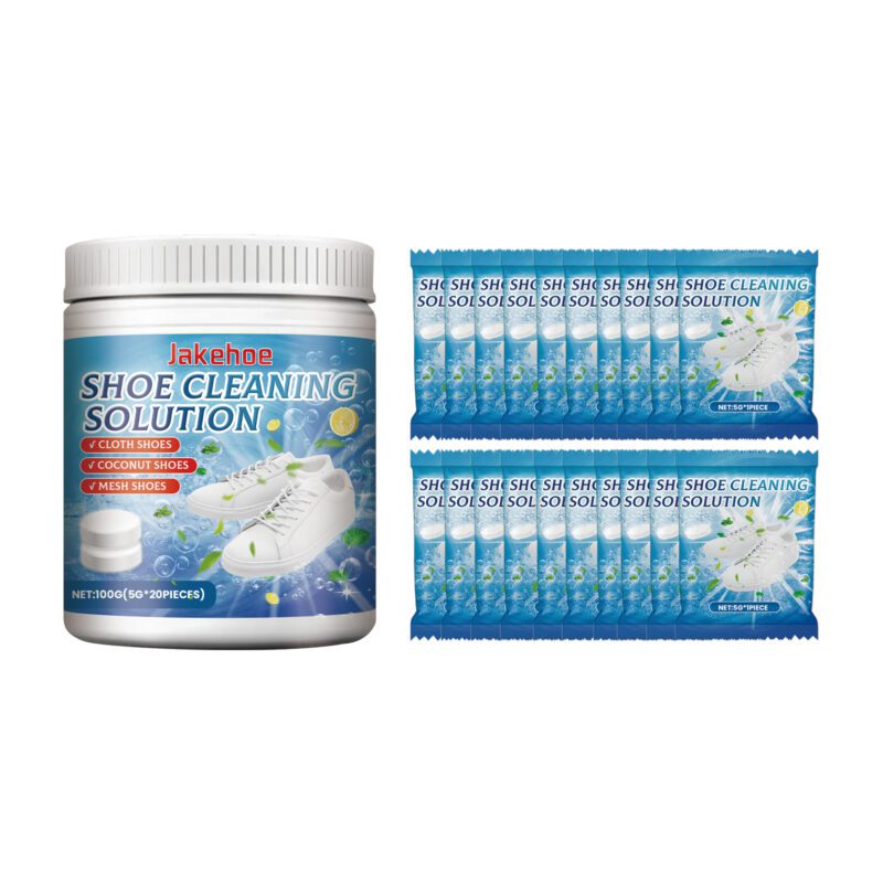 Household Shoe Cleaner Tablets: Multi-Purpose, Surface-Safe White Sneaker Brightener