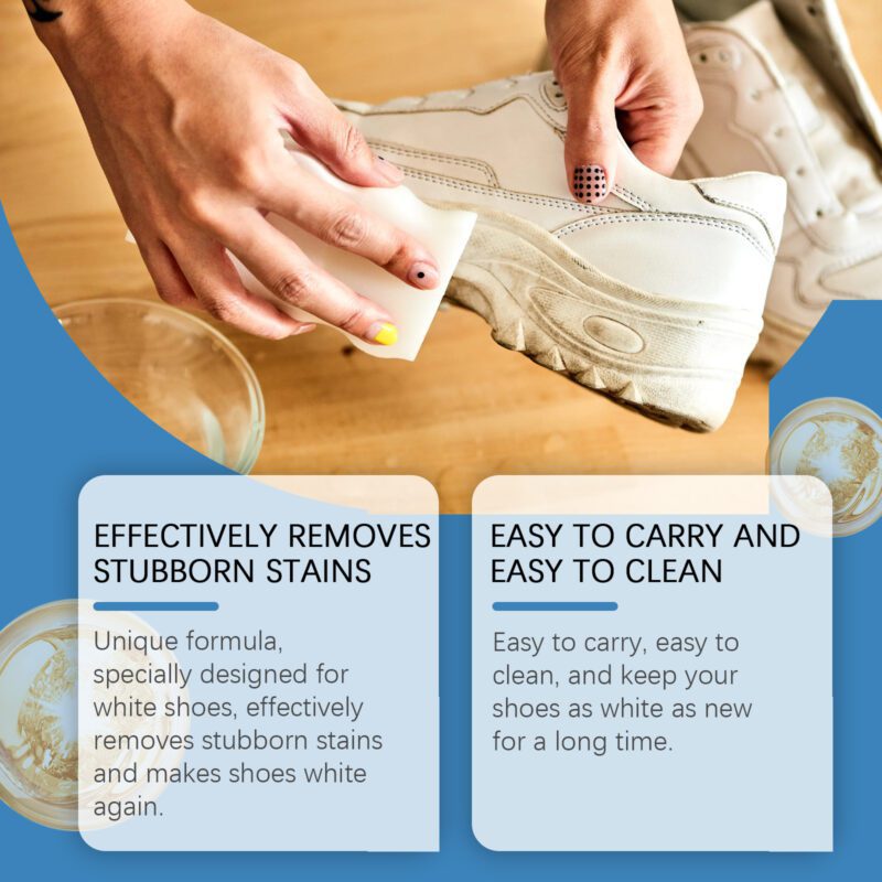 Household Shoe Cleaner - White Shoe Whitener, Long-Lasting Stain Removal, Surface-Safe - Image 3