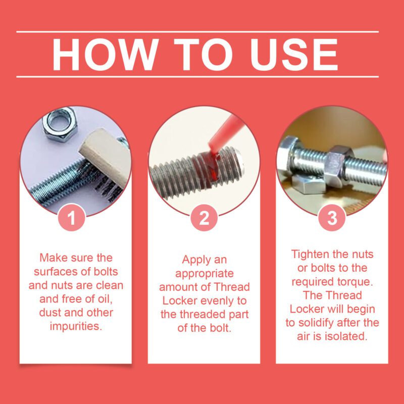 Household Thread Lock Glue – Long-Lasting Screw Anti-Loosening Adhesive, Surface-Safe - Image 7