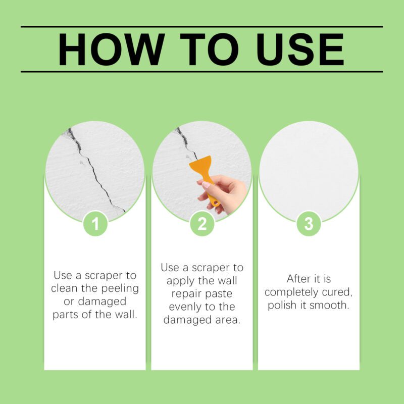 Household Wall Repair Plaster: Fix Cracks, Holes, Dents – Long-Lasting, Surface-Safe - Image 6