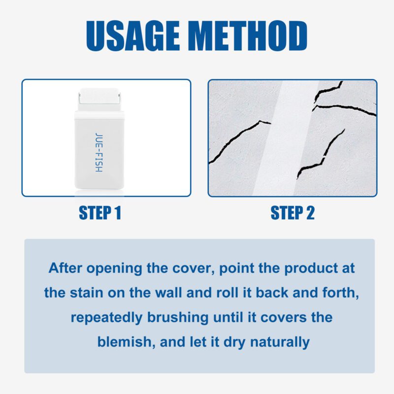 Household Wall Repair Roller Brush: Multi-Purpose, Long-Lasting Crack & Graffiti Cover (White) - Image 5