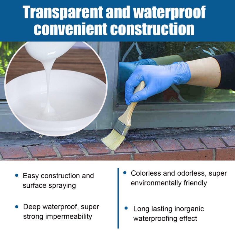 Household Waterproof Adhesive: Multi-Purpose Leak Proof Sealant for Bathroom, Kitchen (Long-Lasting, Surface-Safe) - Image 4