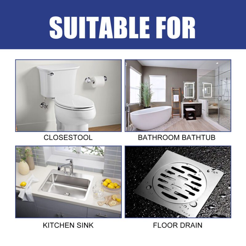 JUE-FISH Drain Gel Unclogger: Kitchen & Bathroom Drain Cleaner, Odor Eliminate, Clog Prevention - Image 3