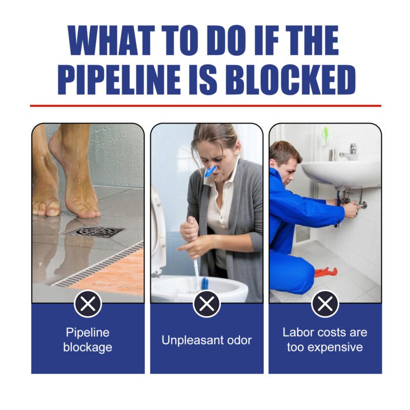 JUE-FISH Drain Gel Unclogger: Kitchen & Bathroom Drain Cleaner, Odor Eliminate, Clog Prevention - Image 4