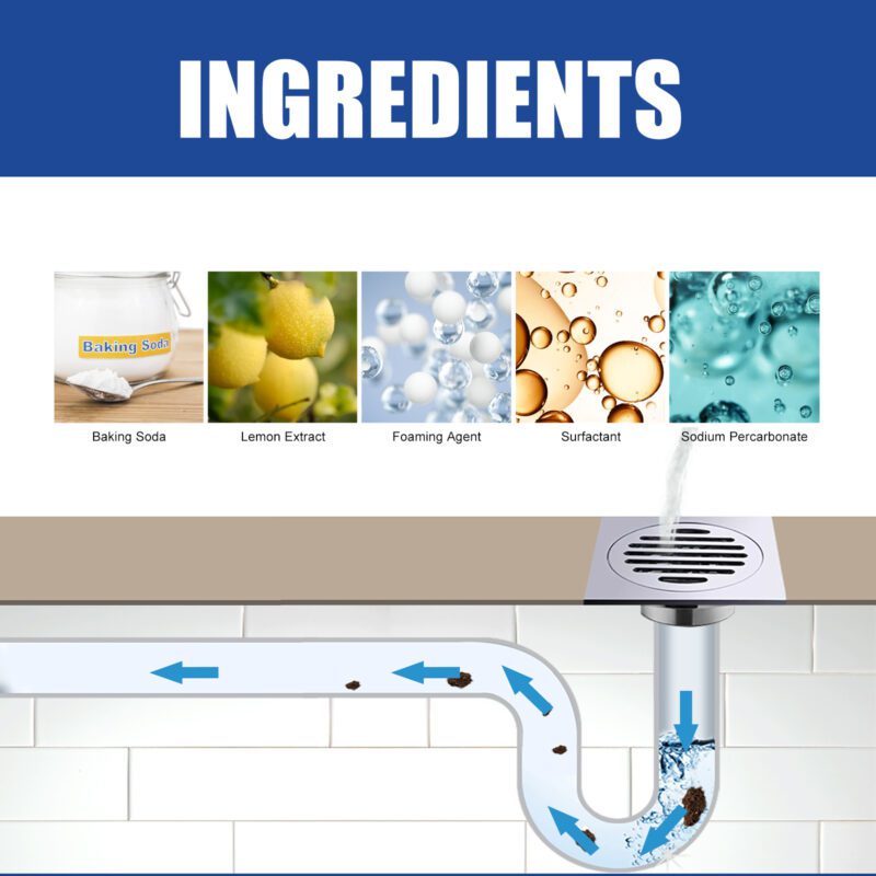 JUE-FISH Drain Gel Unclogger: Kitchen & Bathroom Drain Cleaner, Odor Eliminate, Clog Prevention - Image 5