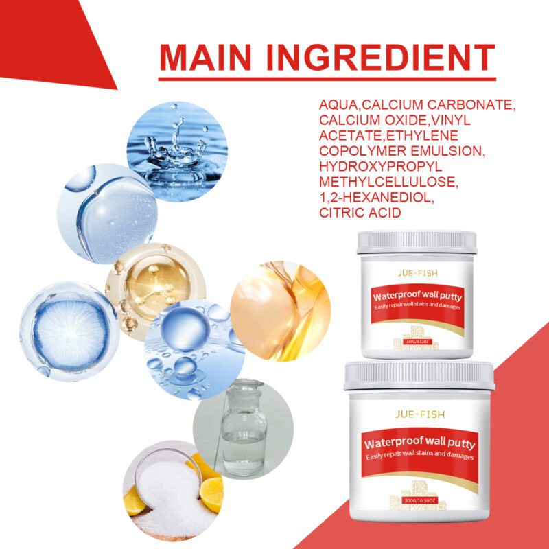 JUE-FISH Household Wall Repair Paste (300g): Crack Repair, Waterproof Mold-Resistant - Image 5