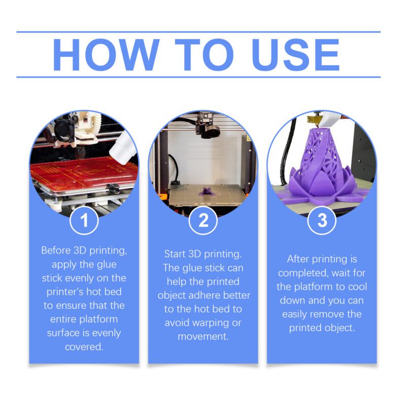 Jakehoe 3D Printer Glue Stick – Multi-Functional, Easy Clean, Hot Bed Adhesive - Image 6