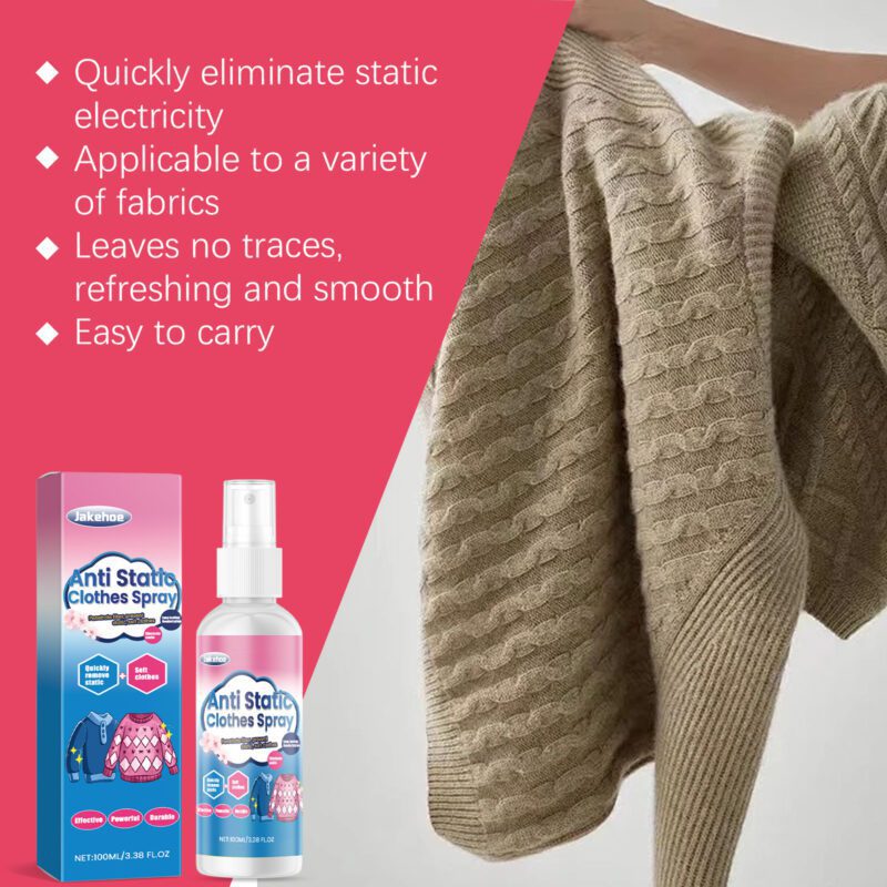 Jakehoe Anti-Static Wrinkle Spray: Fabric Care, Static-Free, Long-Lasting - Image 4