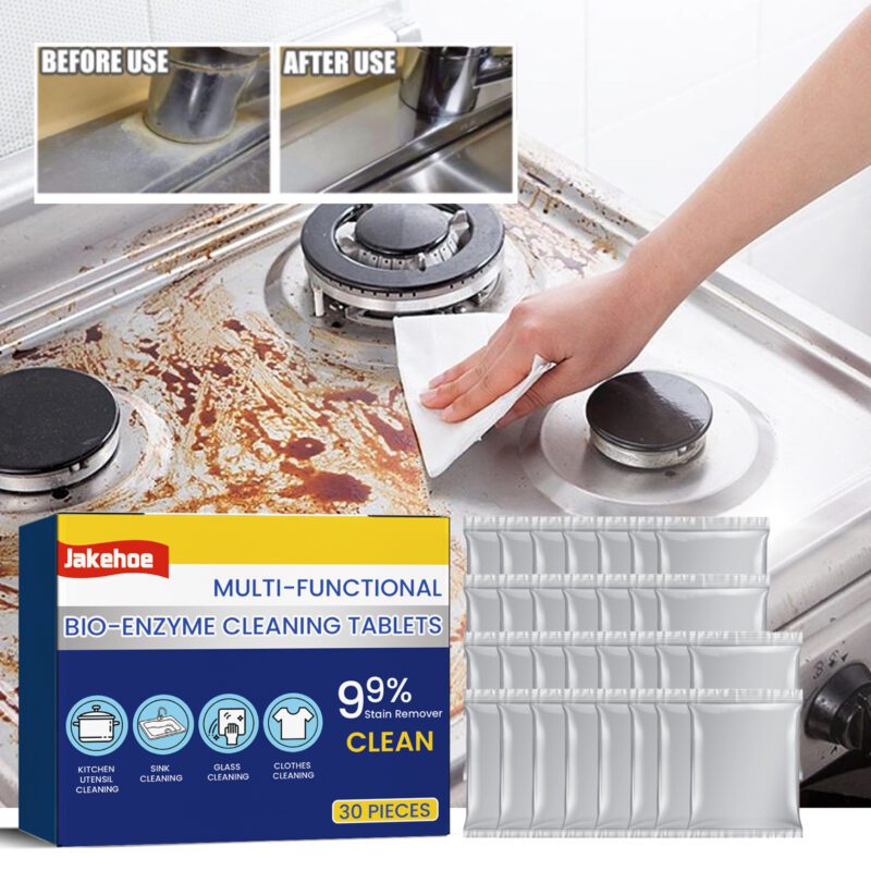 Jakehoe Bio-Enzyme Cleaning Tablets: Multi-Purpose, Surface-Safe Household Cleaner - Image 2