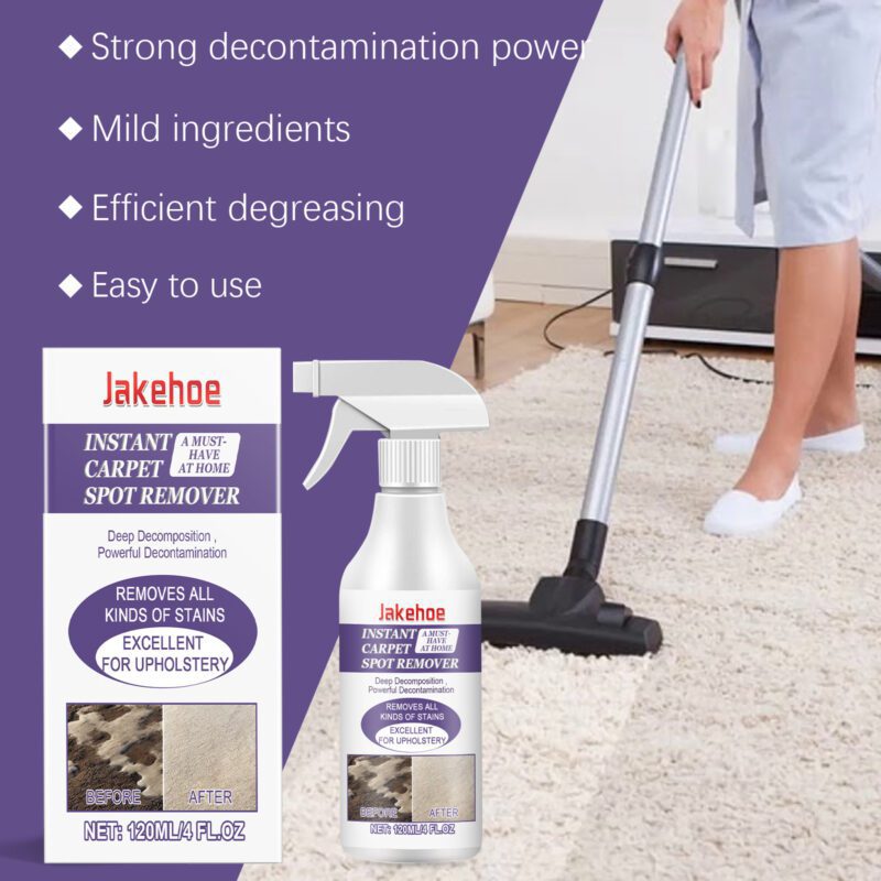 Jakehoe Carpet Cleaner: Multi-Purpose Stain Remover, Safe for Fibers - Household Cleaner - Image 4