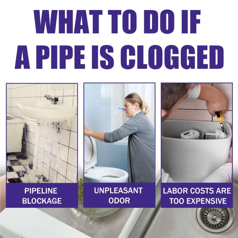 Jakehoe Drain Cleaner Powder: Kitchen/Bathroom Pipe Unclogging, Long-Lasting Deodorizing - Image 4