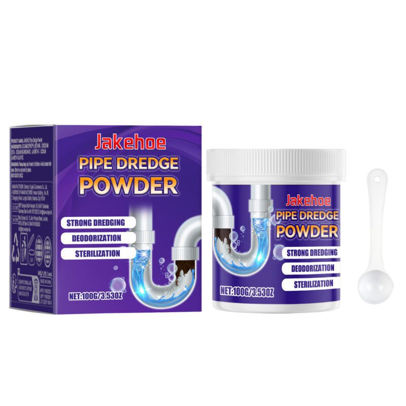 Jakehoe Drain Cleaner Powder: Kitchen/Bathroom Pipe Unclogging, Long-Lasting Deodorizing