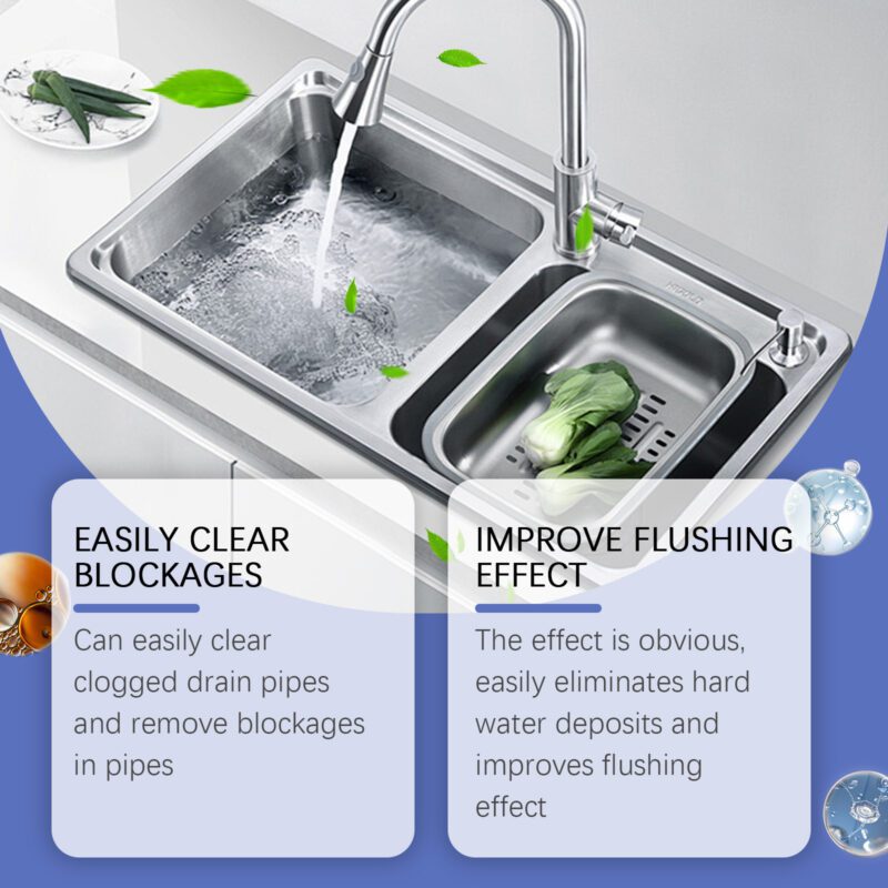 Jakehoe Drain Cleaner: Toilet Sink Kitchen Pipe Unclogger, Long-Lasting & Safe - Image 4