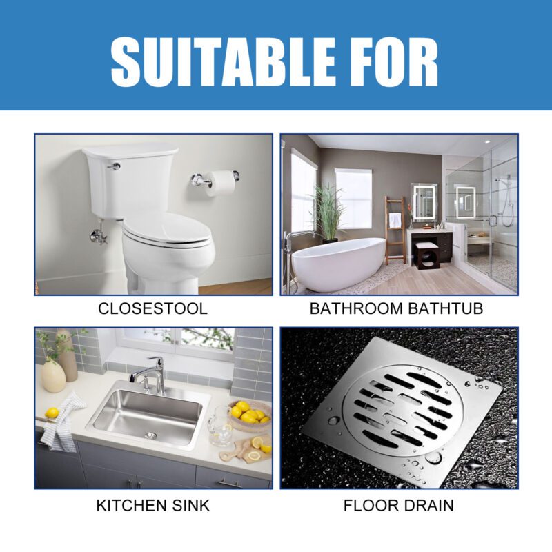 Jakehoe Drain Clog Remover - Multi-Purpose Toilet & Sink Unclogger, Safe Surface Tablets - Image 4