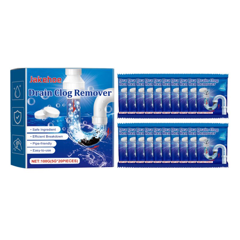Jakehoe Drain Unblocker Tablets: Multi-Purpose Pipe Cleaner, Toilet & Drain Unclogger