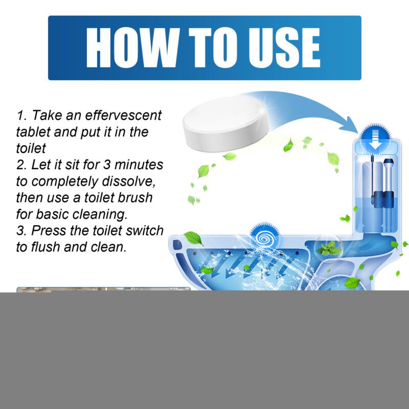 Jakehoe Effervescent Toilet Tablets: Long-Lasting, Safe Household Bowl Cleaner - Image 5