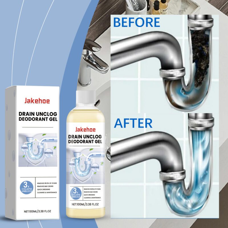 Jakehoe Fast-Acting Pipe Unclog Gel | Drain Cleaner for Kitchen Toilet Pipes - Image 2