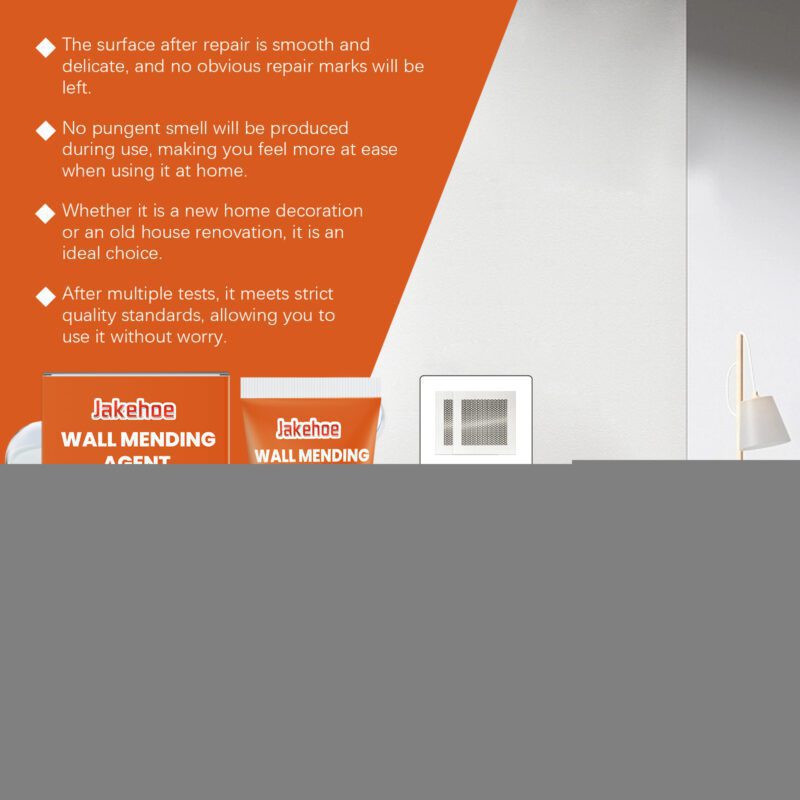 Jakehoe Household Wall Repair Kit: Long-Lasting Multi-Purpose Patch for Cracks & Holes - Image 2