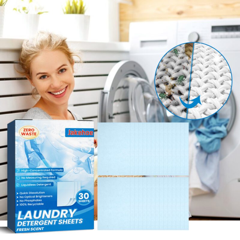 Jakehoe Laundry Detergent Sheets: Gentle, Long-Lasting Stain Removal, Color-Safe - Image 2