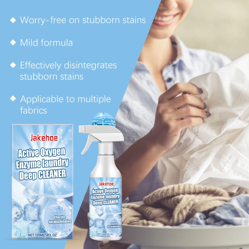 Jakehoe Laundry Stain Remover: Gentle, Long-Lasting Fabric Cleaner for Oil/Yellow Stains & Deodorizing - Image 3