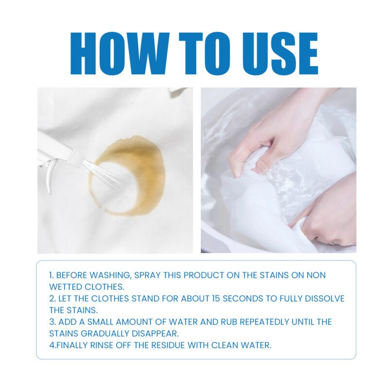 Jakehoe Laundry Stain Remover: Multi-Purpose, Fabric-Safe Household Cleaner - Image 6
