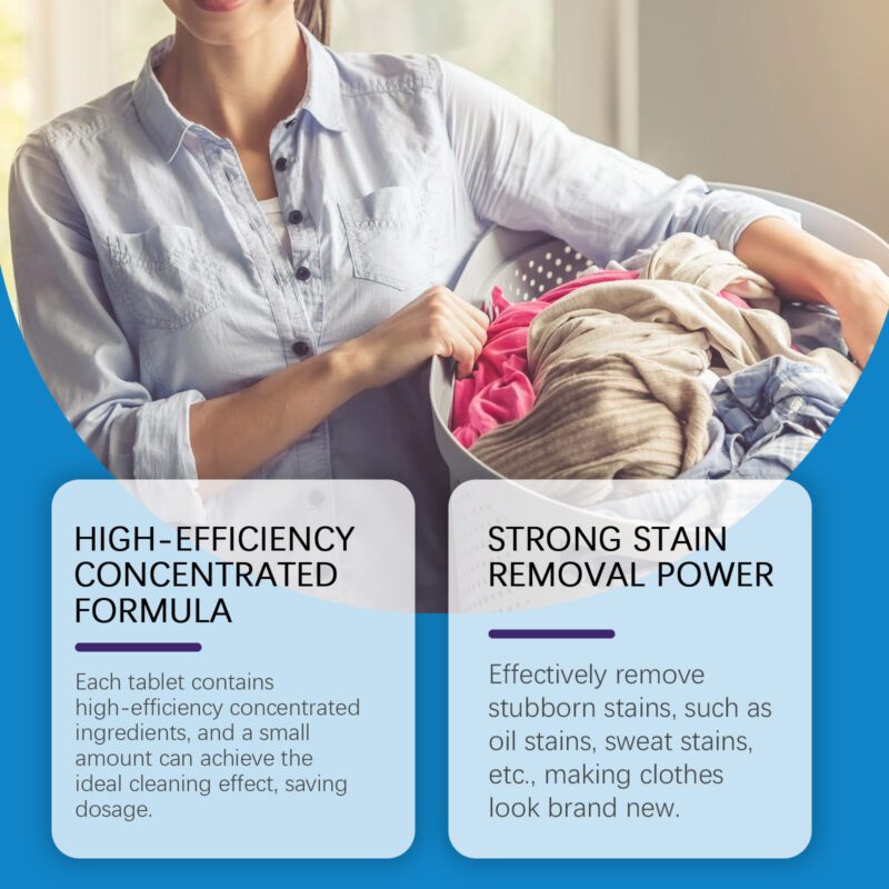 Jakehoe Laundry Tablets: Stain Removal, Long-Lasting Fragrance, Fabric-Safe Household Cleaner - Image 3